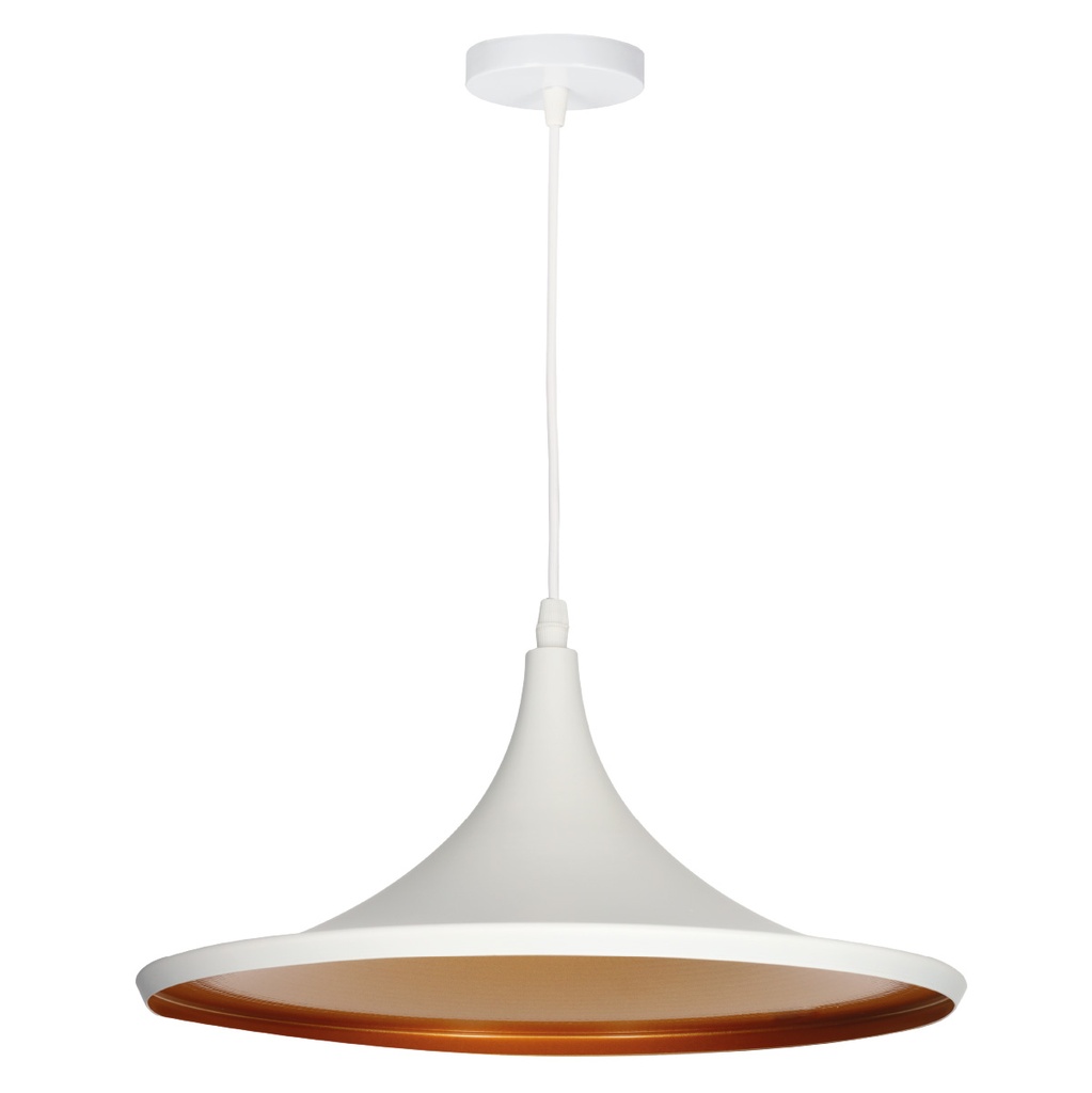 Lâmpada de teto pendente Série Bauchi E27 Ø350mm Branco