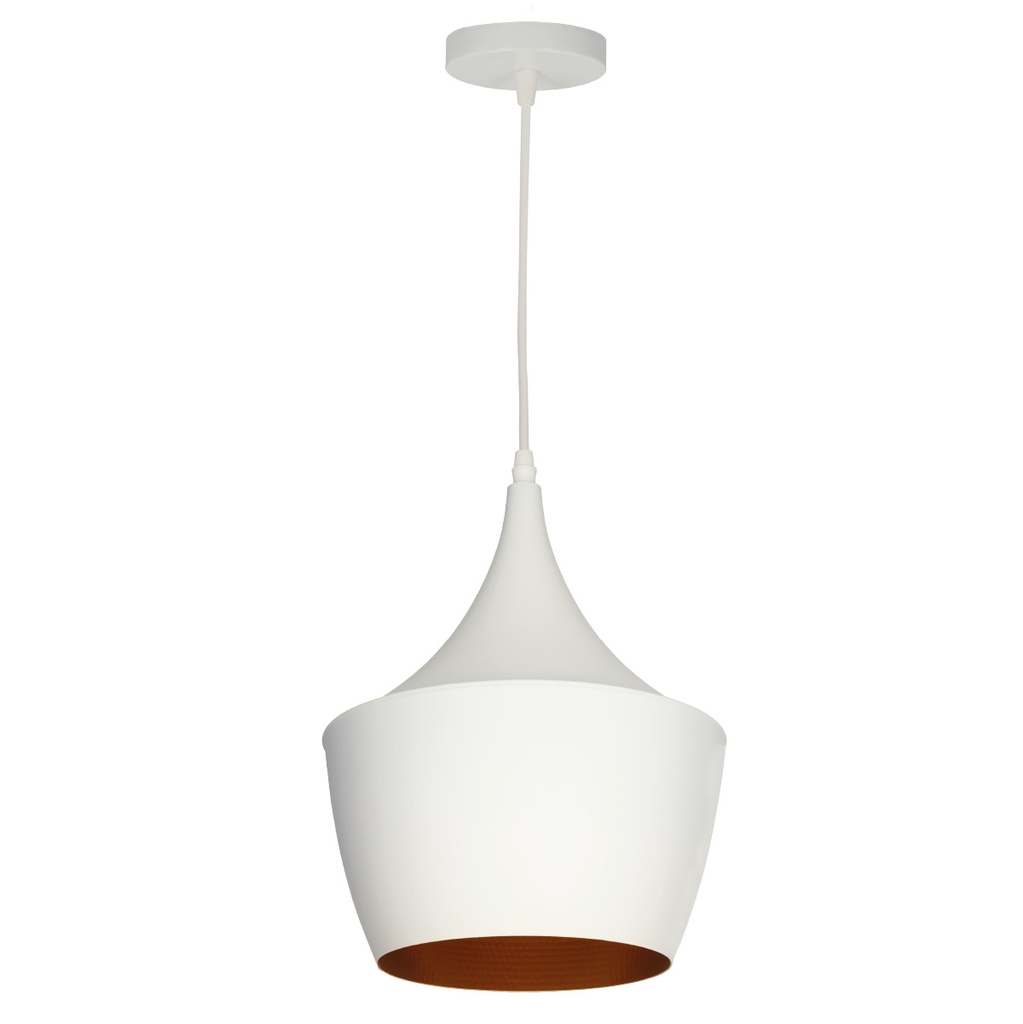 Lâmpada de teto pendente Série Gombe E27 Ø240mm Branco