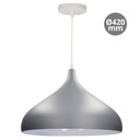 Lâmpada de teto pendente Série Nola E27 Ø420mm Cinzento
