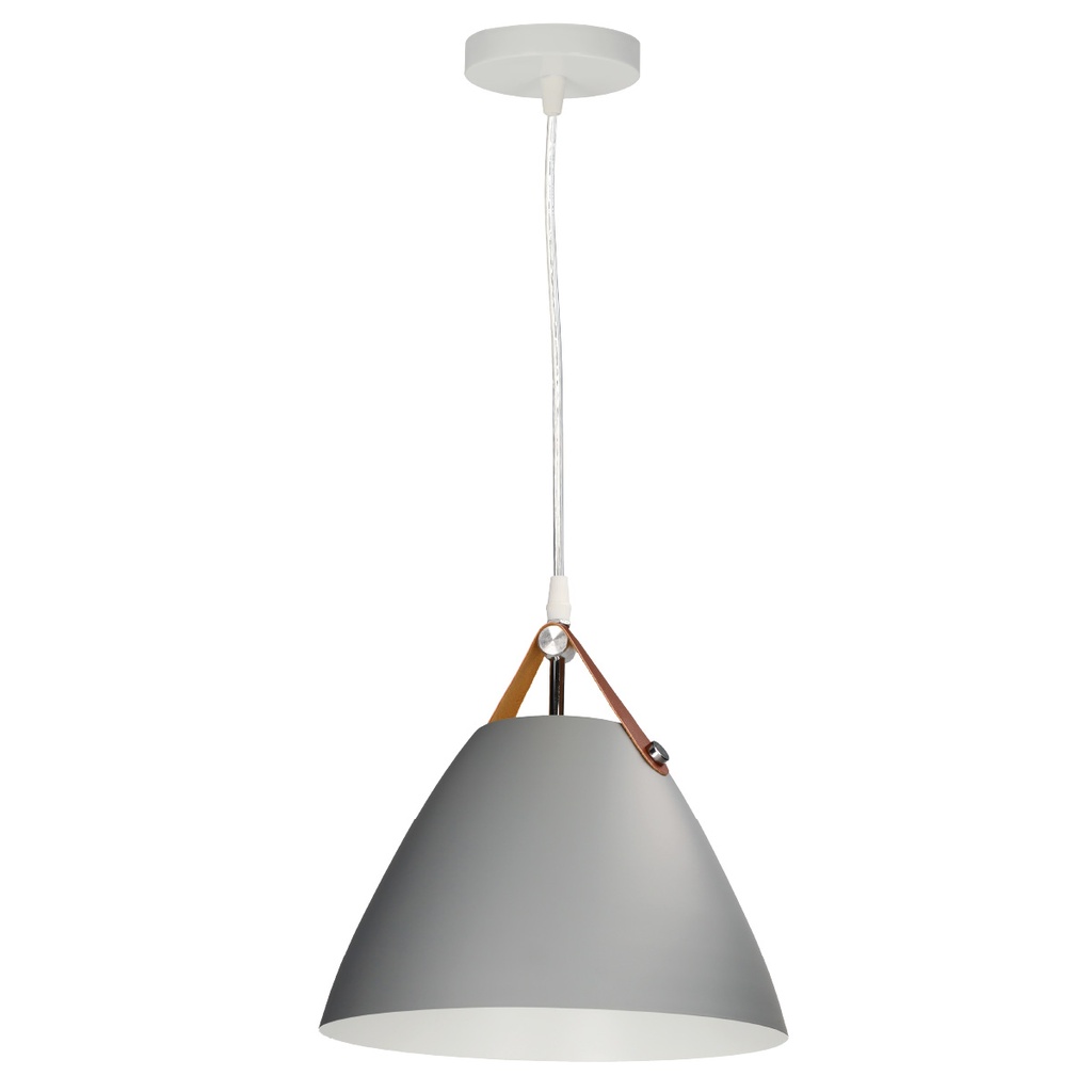 Lâmpada de teto pendente Série Dianza E27 Ø270mm Cinzento