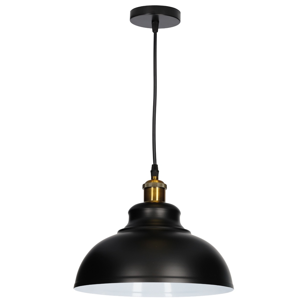 Lâmpada de teto pendente Série Akure E27 Ø290mm Preto