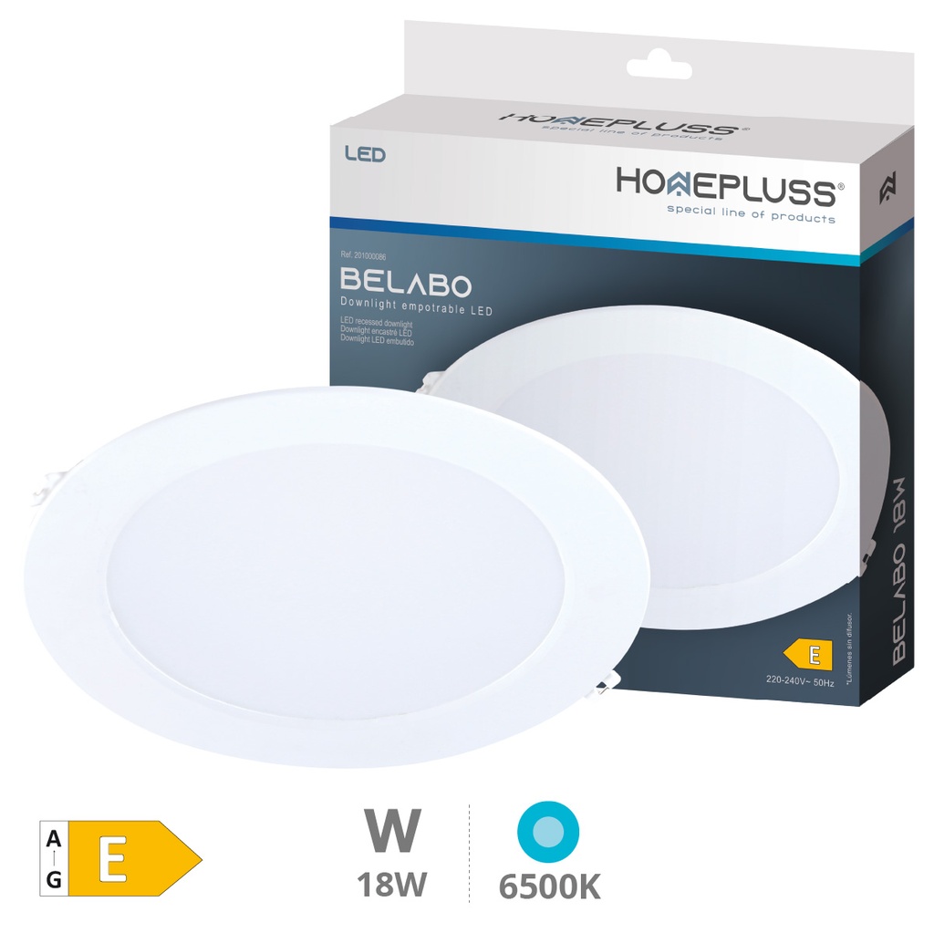 Belabo round recessed downlight 18W 6500K White