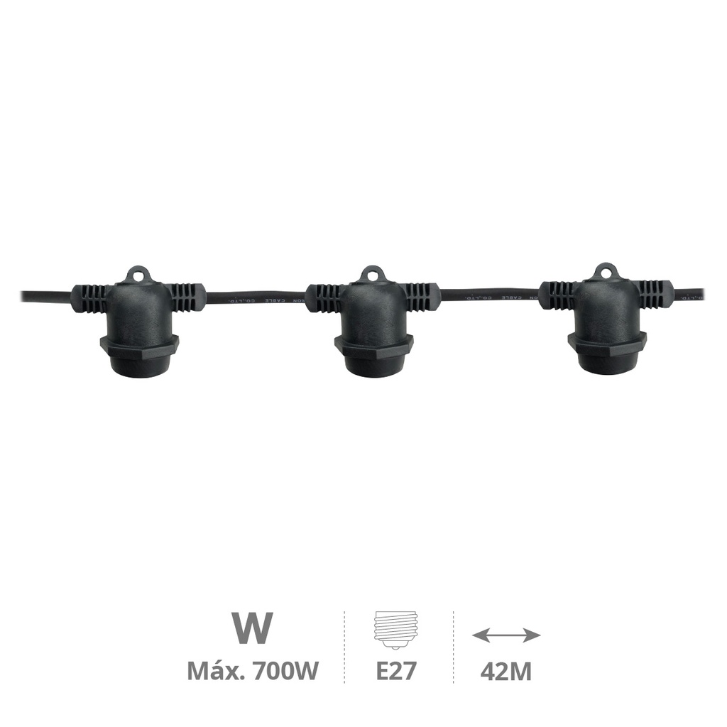 Solar string light Liboi 40 lamp holders 42M IP65