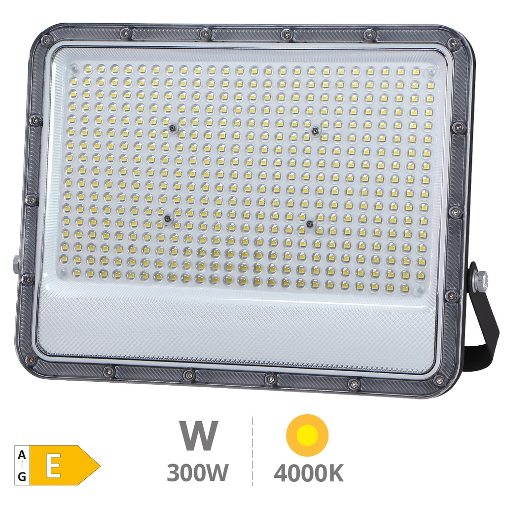 Projetor de alumínio LED Belinta 300W 4000K IP65 Preto 