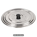 Tampa universal de aço inox para panelas e frigideiras  Ø26 - 28 - 30 cm