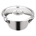 Moule à flan en acier inoxydable avec couvercle Ø20cm