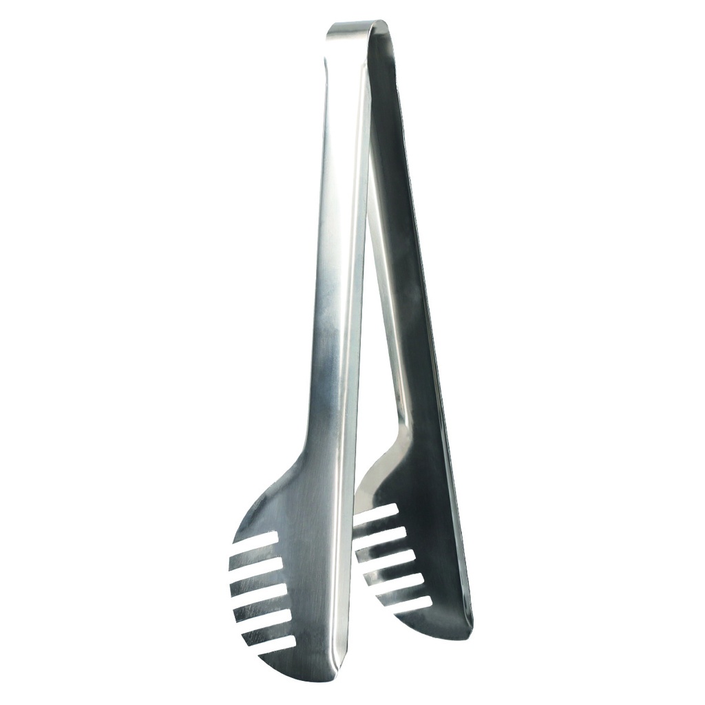Stainless steel pasta tongs 25cm