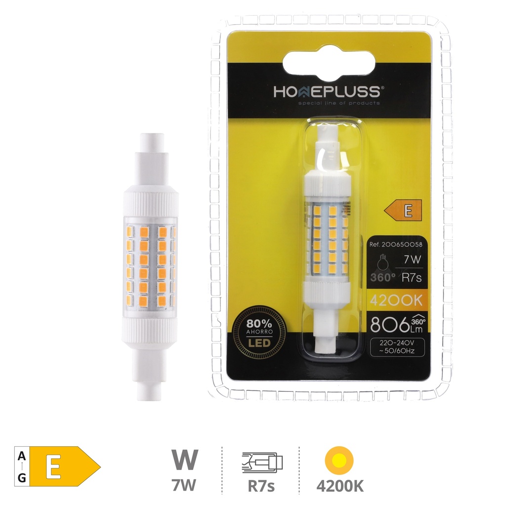 Linear LED bulb 78mm 7W R7s 4200K - 6u retractable