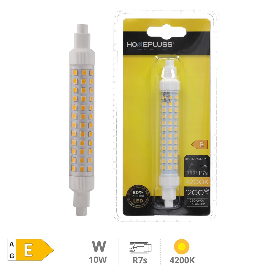 Linear LED bulb 118mm 10W R7s 4200K - 6u retractable