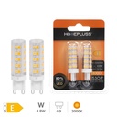 Pack 2 LED bulbs 4.8W G9 3000K - 6u retractable