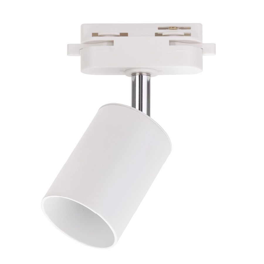GU10 tracklight fixture monophase White