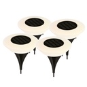 Pack 4 piquets de jardin solaire LED Ivato 3000K IP44