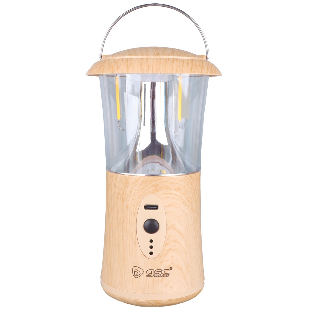Linterna LED camping recargable USB 360lm