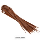 Pack of 100pcs cable tie 100% nylon 300x4.8mm Brown