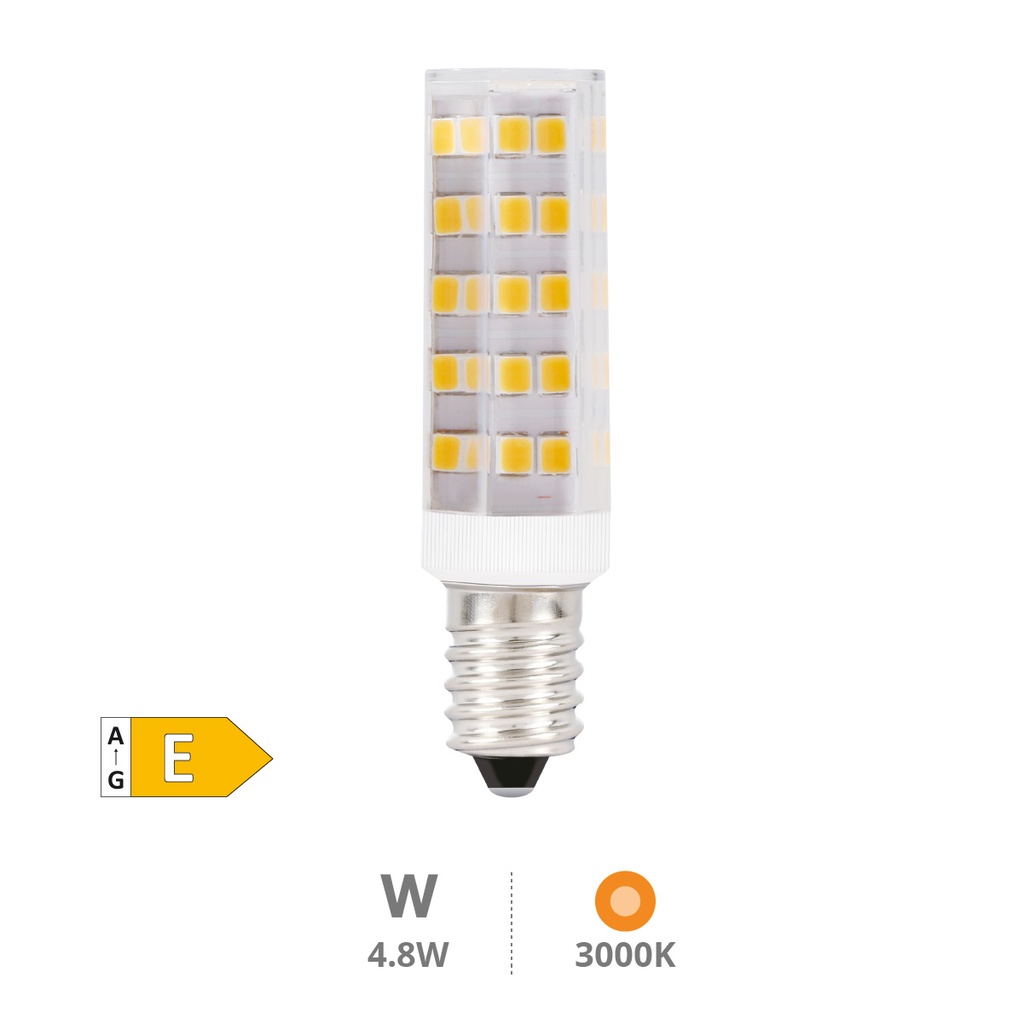 Bombilla LED tubular 4.8W E14 3000K