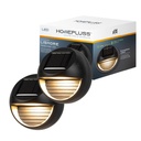 Pack 2 appliques solaires LED Lismore avec détecteur de crépuscularité Lumière chaude