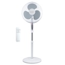 Ventilateur sur pied Riesi avec commande et minuterie Ø43cm 45W Blanc