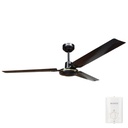 Ventilador techo Saltok con mando Ø142 3 aspas Negro