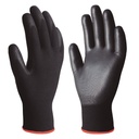 Gant en polyester et polyuréthane Noir - Taille 6 