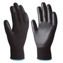 Polyester and polyurethane glove Black - Size 8