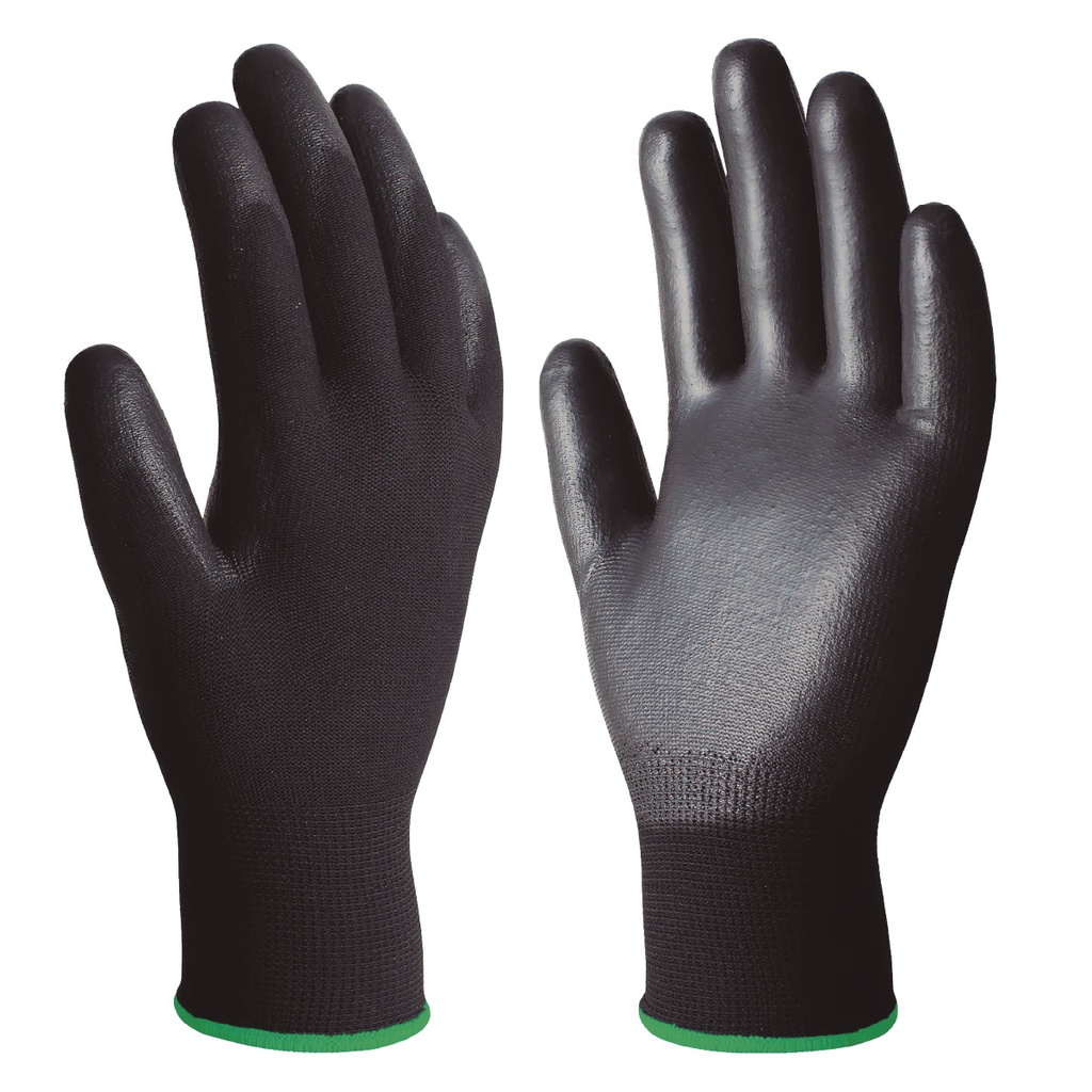 Gant en polyester et polyuréthane Noir - Taille 9