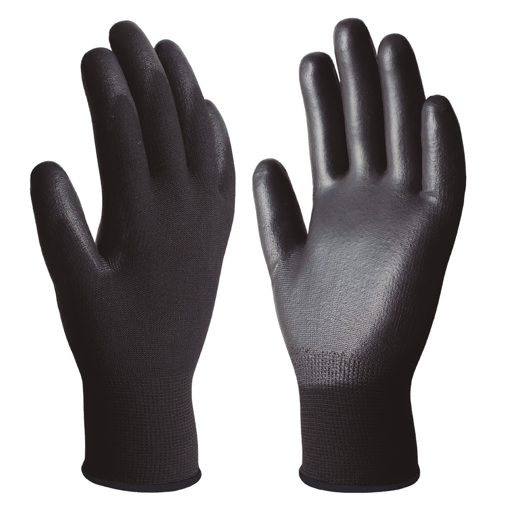 Polyester and polyurethane glove Black - Size 10