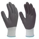 Guante poliéster y recubrimiento completo de nitrilo Blanco/Gris - Talla 8