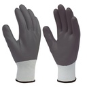 Guante poliéster y recubrimiento completo de nitrilo Blanco/Gris - Talla 10