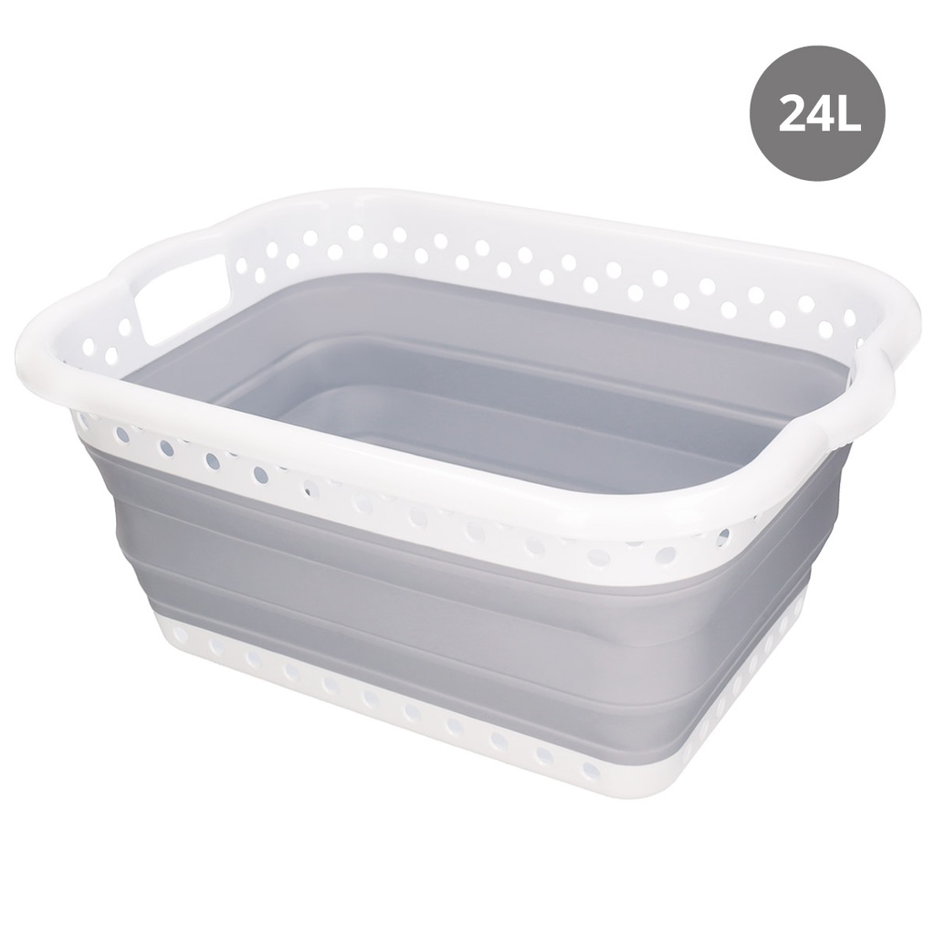 Cesto de roupa dobrável 24L