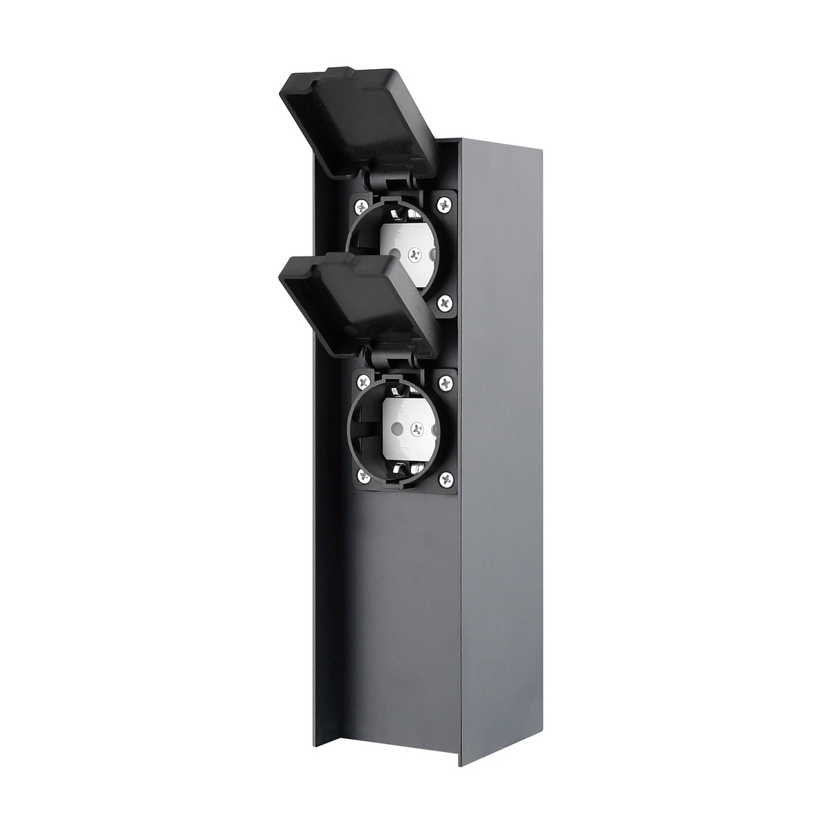 Garden socket column with covers 2T IP44