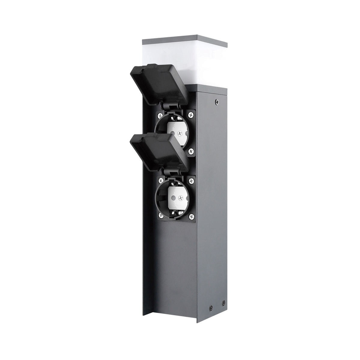 Garden socket column with covers 2T 1 light G9 IP44
