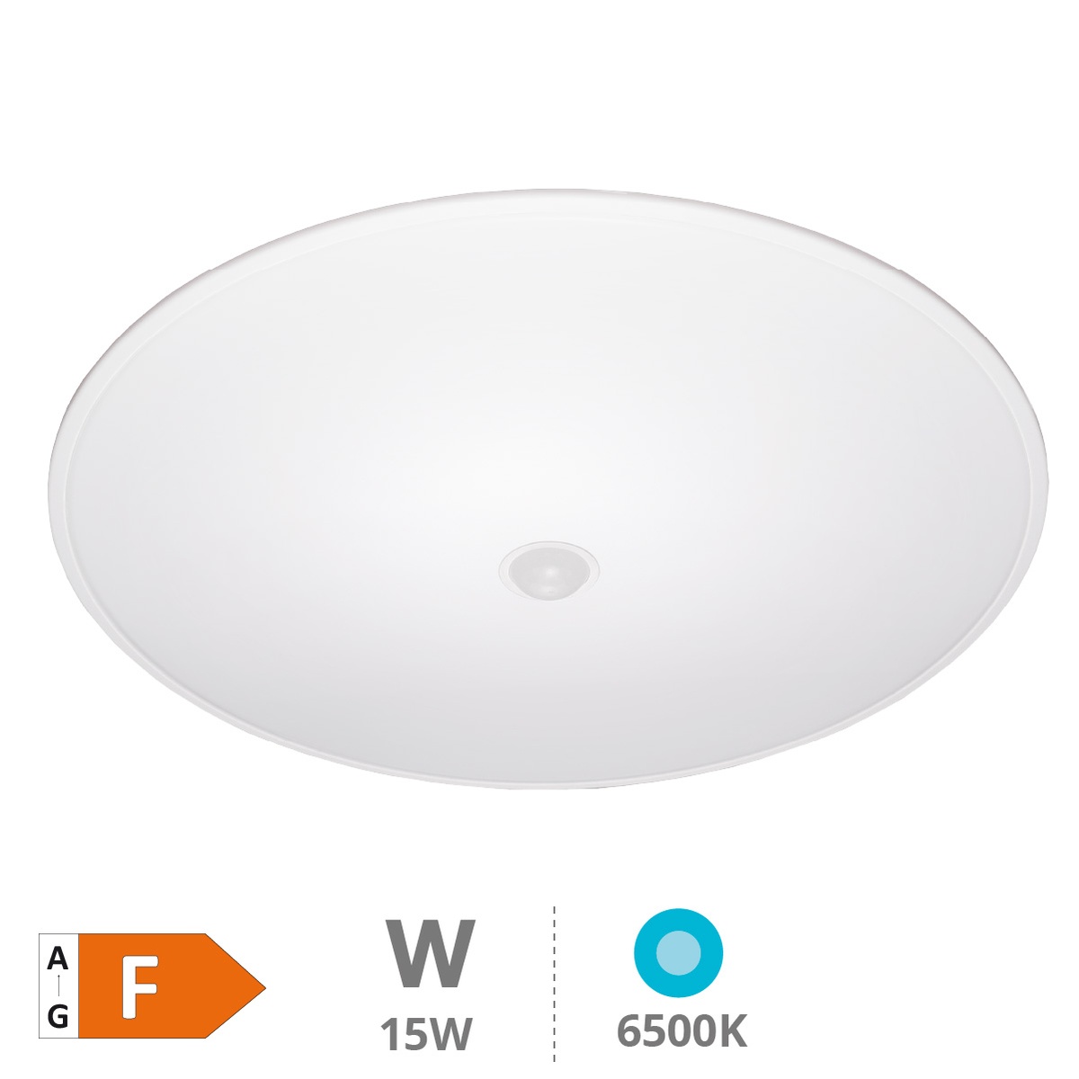 Plafón techo LED Celano con sensor de movimiento 15W 6000K 