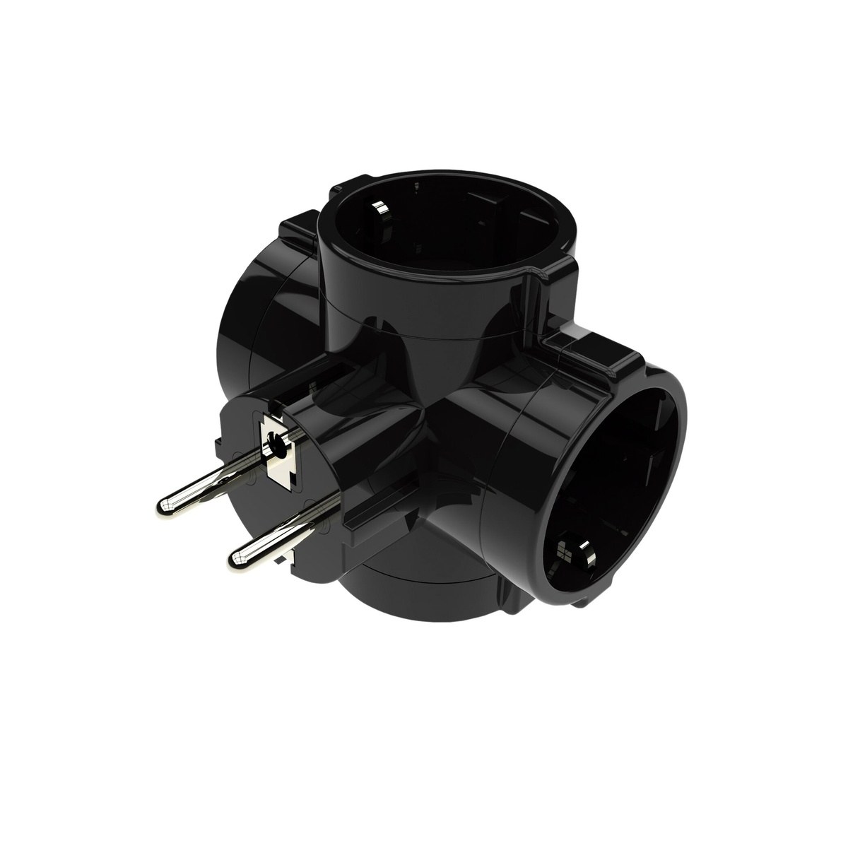 Black 4 way adapter