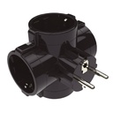 Black 4 way adapter