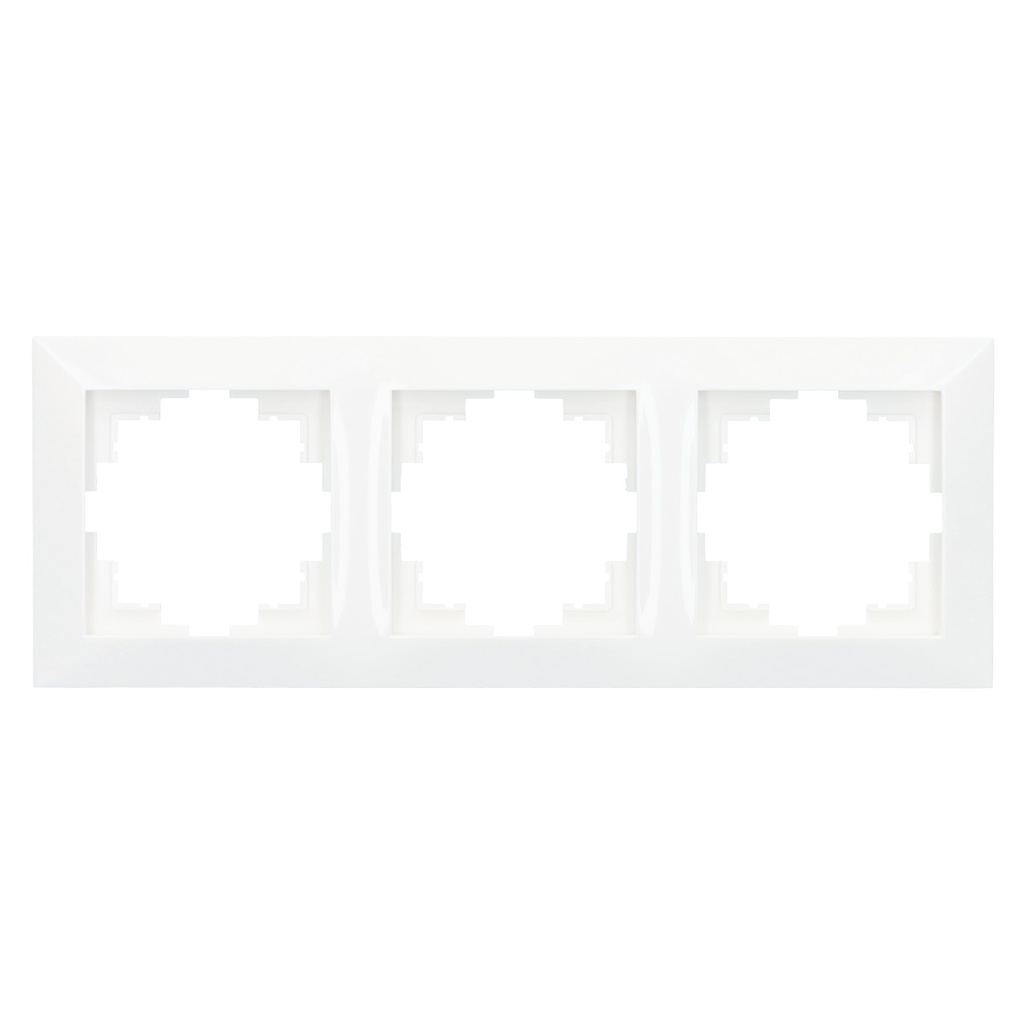 3 gang cover frame Iota White
