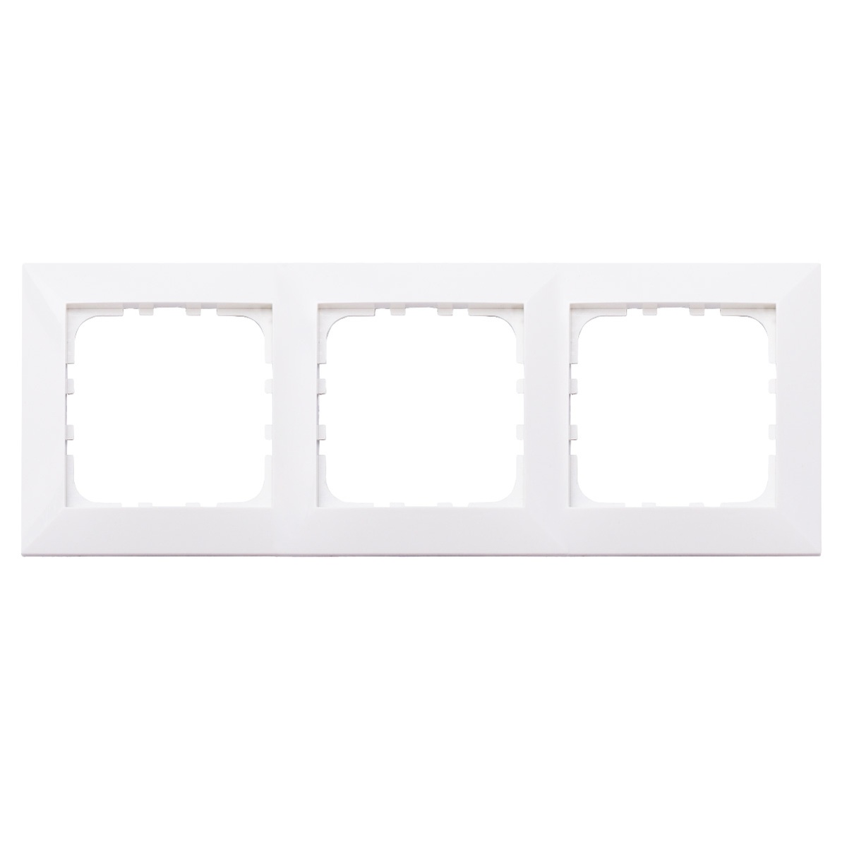 3 gang cover frame Iota White