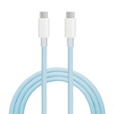 Cable USB Tipo C a USB Tipo C nylon trenzado 1,5M 