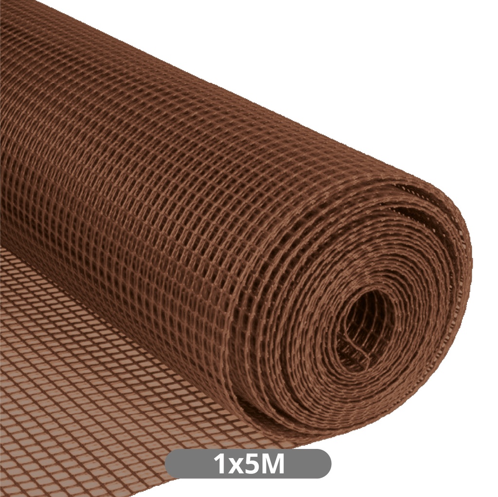 Filet plastique 10x10mm 1x5M Marron