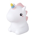Luz de noche infantil LED Unicornio 1W RGB batería recargable 