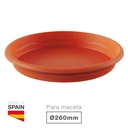 Saucer for Terra round pot Ø260mm Brown