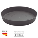 Plato para cuenco y maceta Tes y Doric Ø480mm Gris antracita