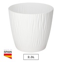 Oasis pot with integrated saucer Ø170mm White
