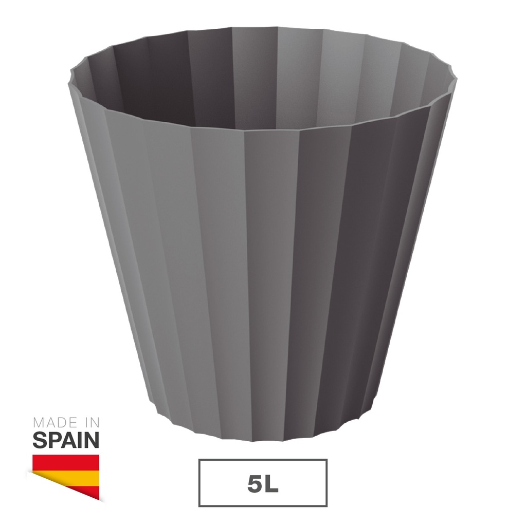 Pot de fleurs Doric Ø220mm Gris anthracite