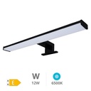 Aplique baño LED Laksa 12W 6500K IP44 Negro