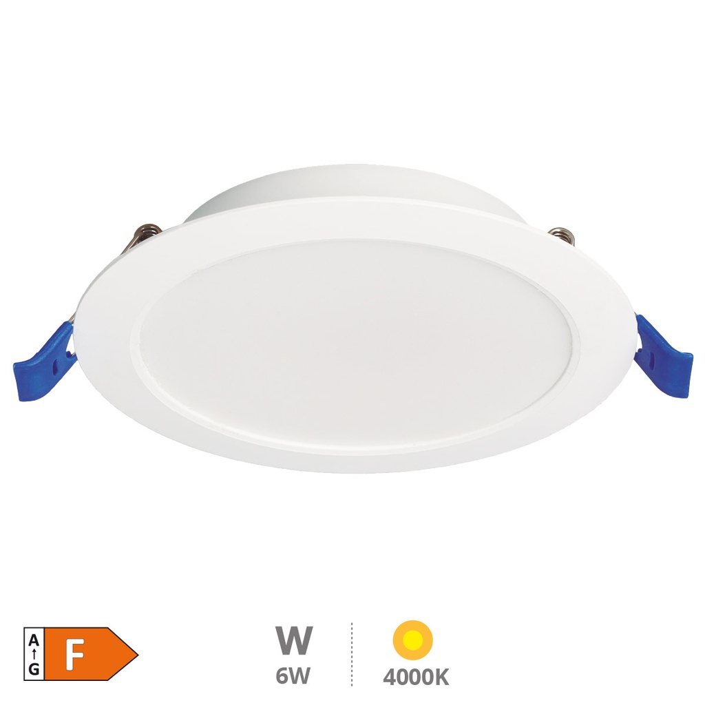 Downlight encastrável LED redonda Belur 6W 4000K Branco