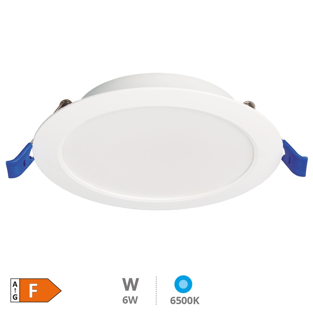 Downlight à encastrer LED rond Belur 6W 6500K Blanc