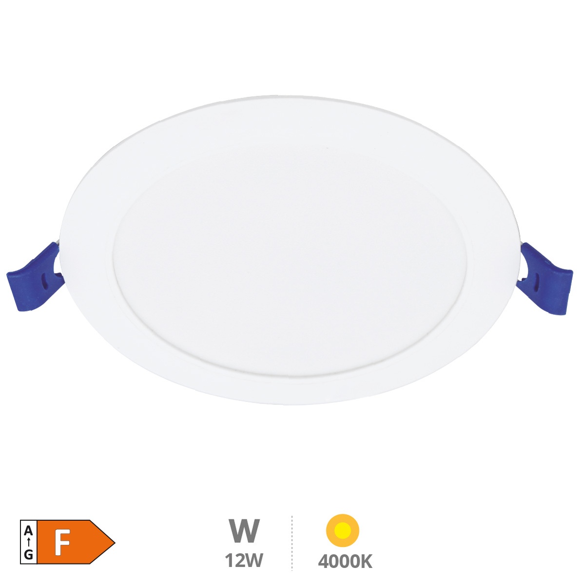 Downlight empotrable LED redondo Belur 12W 4000K Blanco