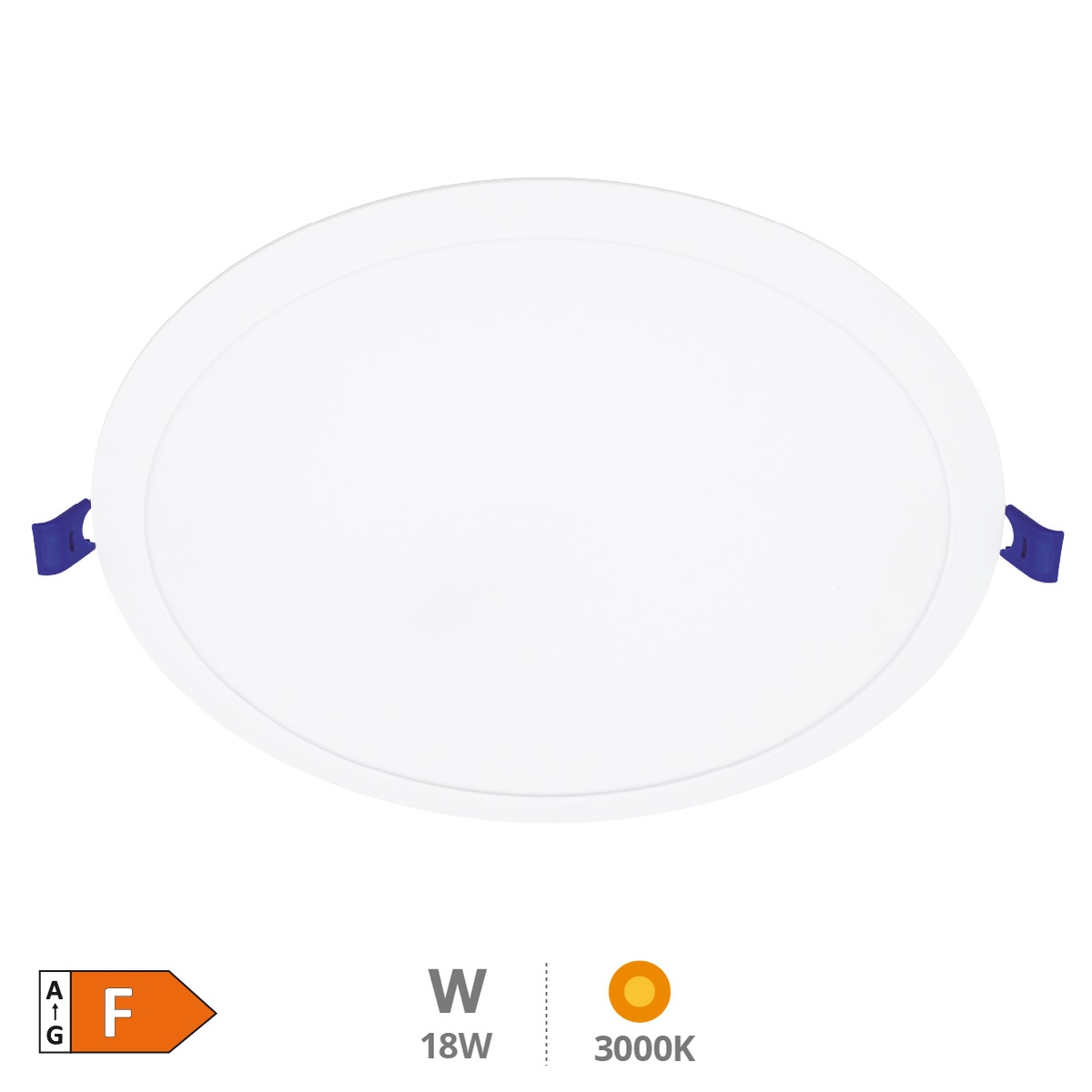 Downlight empotrable LED redondo Belur 18W 3000K Blanco