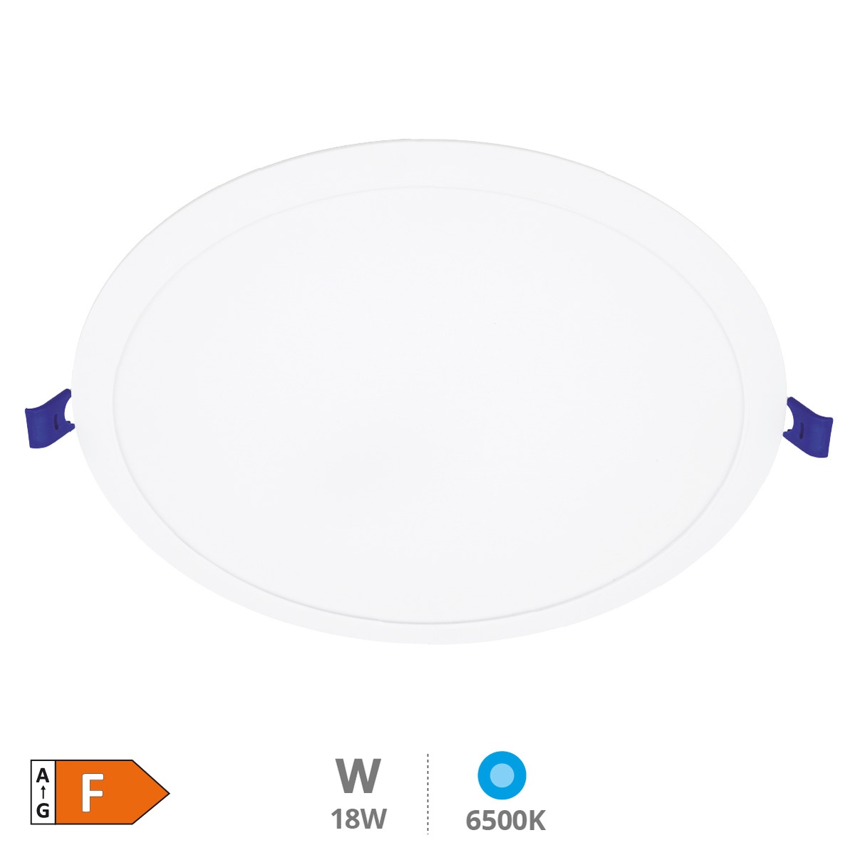 Downlight empotrable LED redondo Belur 18W 6500K Blanco