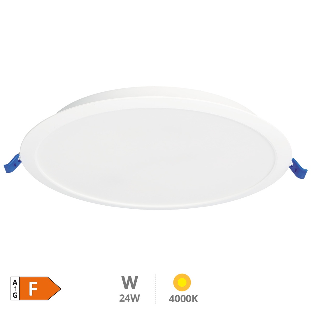 Downlight à encastrer LED rond Belur 24W 4000K Blanc